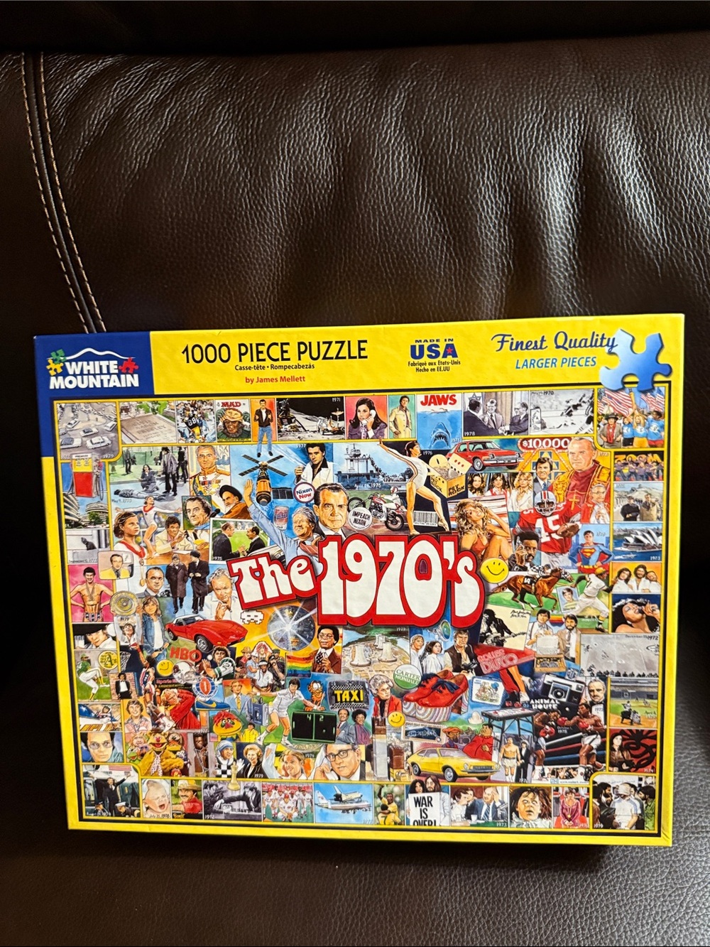 White Mountain the 1970’s Puzzle. 1000 piece complete. Has poster
